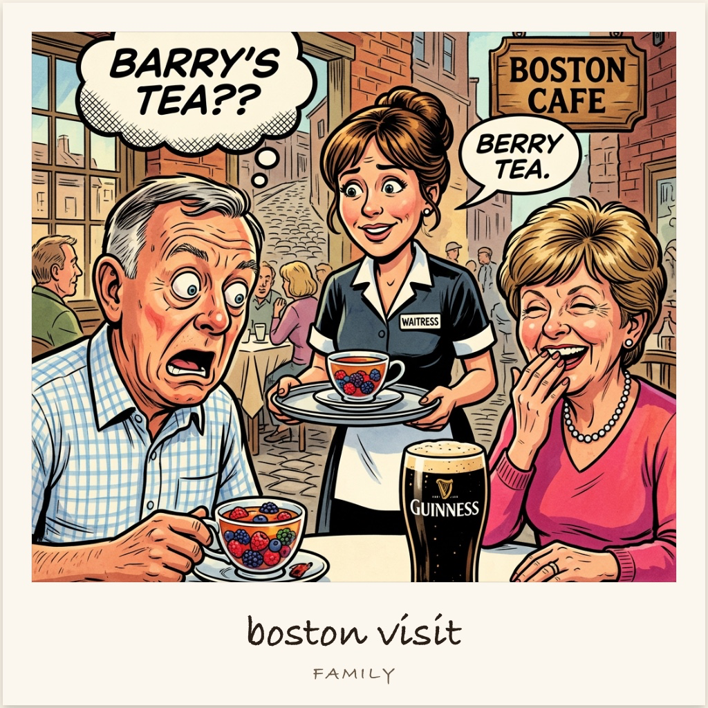 Boston visit, Barry's tea?